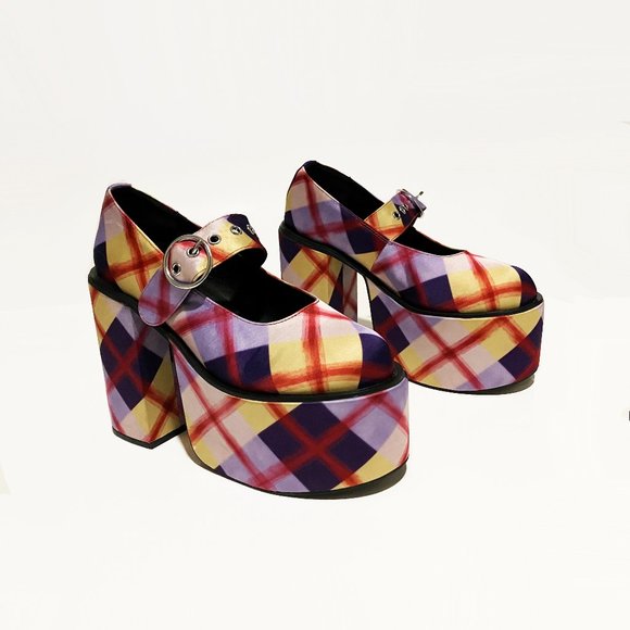 Dolls Kill Shoes - dELiA*s by Dolls Kill All Hail Me Plaid Mary Janes